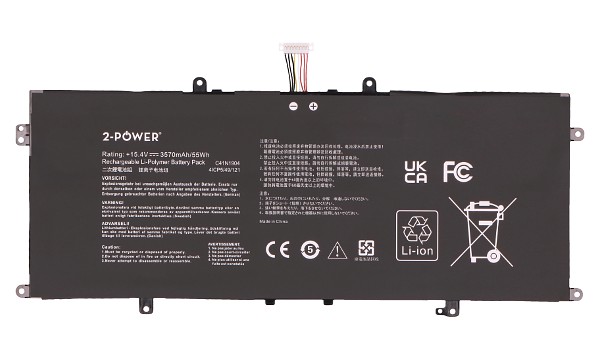 2-power 0B200-03660000 alternative 4 článková Baterie do Laptopu 15,4V 3200mAh