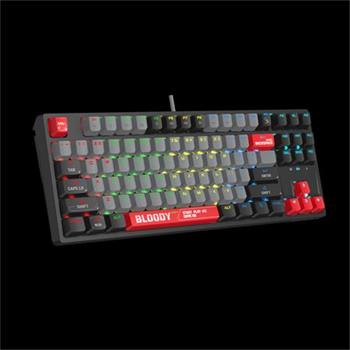 A4tech Bloody S87 mechanická herní klávesnice TKL,RGB Podsvícení, Red Switch, US