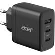 ACER 70W PD GaN III napájecí adaptér, 3 porty (C+C+A), kabel 2m - černá