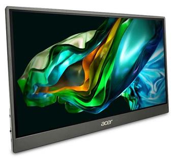 Acer LCD PM161QBbmiuux 15,6" IPS LED, 1920x1080, 1xMiniHDMI + 2xType-C + Audio Out, repro 1Wx2, VESA 75x75, Black