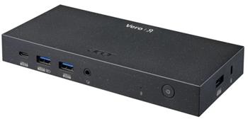 Acer Vero MST Dock M33 100W PD Black,2x USB-C;4xUSB-A;1x HDMI 2.0;2x DP 1.4;1x RJ45 1 GB/S,1×audio jack, dokovací stanice