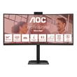AOC LCD CU34E4CW 34" zakřivený VA/3440x1440@120Hz/4ms/350cd/2xHDMI/DP/4xUSB/2xUSB-C/RJ45/Webcam/Repro/HAS/5 let