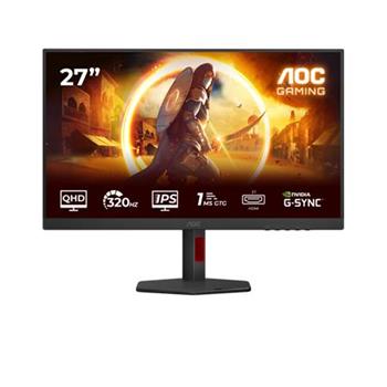 AOC LCD herní Q27G4SRU 27" IPS/2560x1440@300Hz/0,3ms/400cd/2xHDMI/DP/2xUSB/Repro/Pivot/HAS/VESA