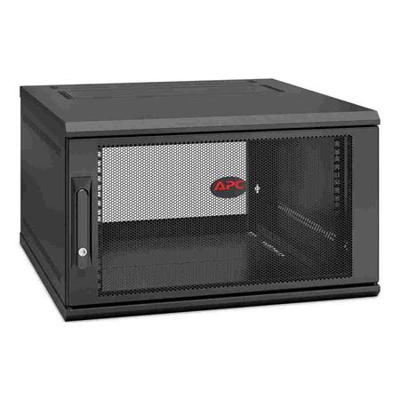 APC NetShelter 6U Wallmount Rack Enclosure Cabinet Single Hinged Server Depth