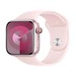 Apple Watch Series 9 Cellular 45mm Růžový hliník se světle růžovým sportovním řemínkem M/L