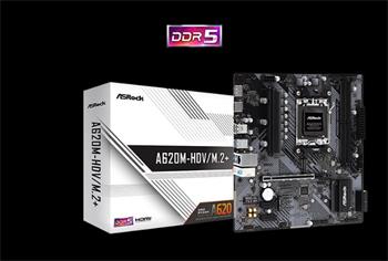 ASROCK MB A620M-HDV/M.2+ (AM5, amd A620, 2xDDR5 6400MHz, PCIE 4.0, HDMI+DPort, 4xSATA3 +2xM.2, USB3.2 G1, GLAN, mATX)