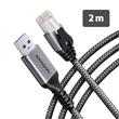 AXAGON ADE-AM20 USB-A Gigabit Ethernet adaptér s integrovaným síťovým CAT6 kabelem RJ-45 (2 m)