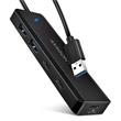 AXAGON HUE-C2A, 4× USB 5Gbps TRAVEL hub, 2× USB-A + 2× USB-C, USB-C napájení, kabel USB-A 19cm