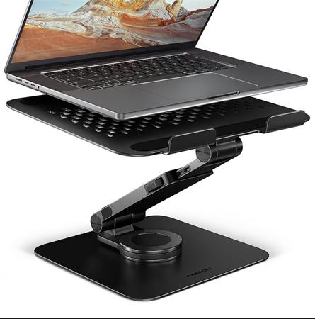 AXAGON STND-LRB hliníkový stojan na notebook 10"-17.3" nastavitelná výška a úhel, otočný, černý