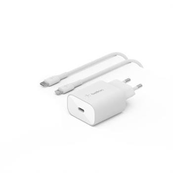 Belkin BOOST CHARGE™ 25W USB-C Power Delivery PPS nástěnná nabíječka + 1m USB-C na lightning kabel, bílá