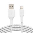 Belkin BOOST CHARGE™ Lightning/USB-A kabel, 1m, bílý - odolný