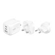 Belkin BOOST CHARGE™ PRO 70W 3-portová USB-C Power Delivery GaN PPS nástěnná nabíječka, bílá