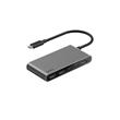 Belkin CONNECT 5v1 USB-C hub s dvojitým USB-C portem – stříbrný
