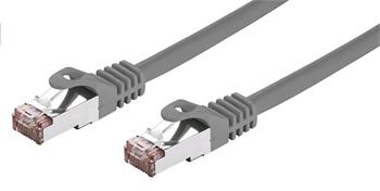 C-TECH Kabel patchcord Cat6, FTP, šedý, 0,25m