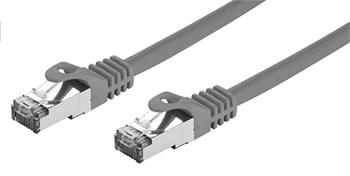 C-TECH Kabel patchcord Cat7, S/FTP, šedý, 1m