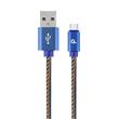 CABLEXPERT Kabel USB 2.0 AM na Type-C kabel (AM/CM), 2m, opletený, jeans, blister, PREMIUM QUALITY