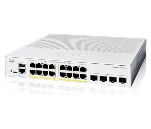 Cisco Catalyst switch C1300-16P-4X (16xGbE,4xSFP+,16xPoE+,120W,fanless) - REFRESH