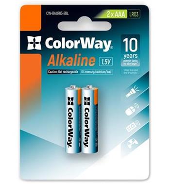 Colorway alkalická baterie AAA/ 1.5V/ 2ks v balení/ Blister