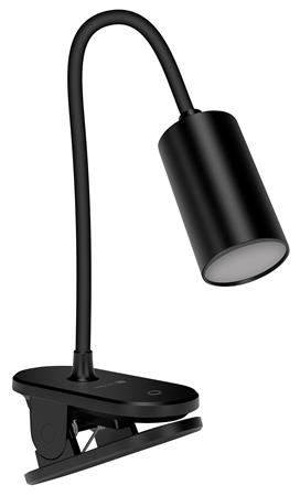 CONNECT IT CLIP 2 stolní Led lampička s klipem, baterie,USB-C, ČERNÁ