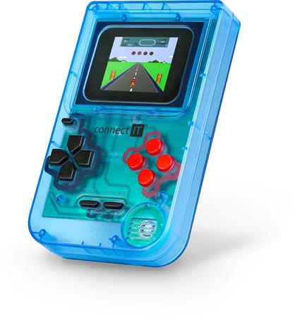 CONNECT IT RetroBit 168-in-1 herní konzole MODRÁ