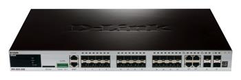 D-LinkDGS-3620-28SC/SI xStack 24-port SFP Layer 3 Managed Gigabit Switch, 4 Combo 1000BaseT/SFP, 4 10GE SFP+