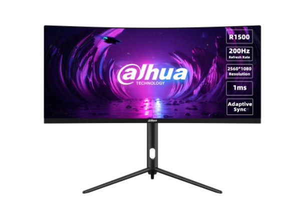 Dahua monitor LM30-E330CA curved 30" VA/2560x1080/1ms/250nits/3000:1/200Hz/2xDP/2xHDMI/Heigh Adj./Tilt/Swivel/černý