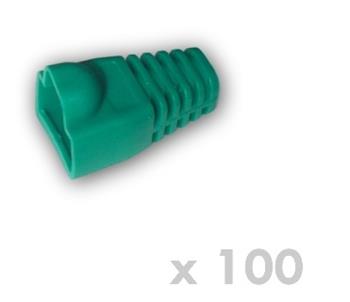 DATACOM Návlek pro plug RJ45 s bublinou zelený (100ks)