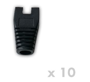 DATACOM Návlek pro plug RJ45 s výřezem černý (10ks)