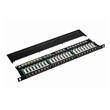 DATACOM Patch panel 19" STP 24 port CAT6 LSA 0.5U BK (3x8p)