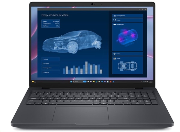 DELL Pro Max 16 MC16255 Copilot+/Ryzen AI 7 PRO 450/32GB/1TB SSD/16" IPS FHD+/RTX PRO 1000 8GB/W11P/3Y ProSpt/šedá/bezAC