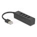 Delock 4portový USB hub USB 2.0 se 4 x USB Type-A samice černá