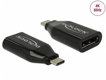 Delock Adaptér USB Type-C™ samec na DisplayPort samice (DP Alt Mód) 4K 60 Hz