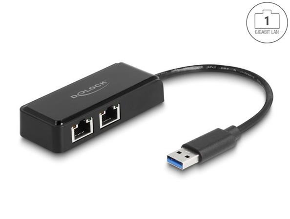 Delock Adaptér USB Typu-A sítě 2 x Gigabit LAN