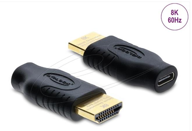 Delock Adaptér z rozhraní USB Type-C™ na HDMI (DP Alt Mode), 8K, 60 Hz, s podporou HDR a HDCP