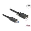 Delock Aktivní optický kabel USB 10 Gbps-A samec > USB 10 Gbps Typ Micro-B samec se šroubky 5 m