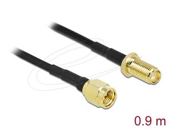 Delock Anténní kabel SMA samec na SMA samice LMR/CFD100 0,9 m low loss