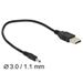 Delock Cable USB Type-A Plug Power > DC 3.0 x 1.1 mm male 27 cm