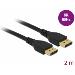 Delock DisplayPort kabel 8K 60 Hz 2 m DP 8K certifikováno bez západky