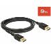 Delock DisplayPort kabel 8K 60 Hz 2 m DP 8K certifikováno