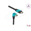 Delock High Speed HDMI kabel samec přímý na samec 90° pravoúhlý dolů 48 Gbps 8K 60 Hz 1 m