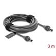 Delock Kabel DC 5,5 x 2,1 mm na DC 5,5 x 2,1 mm, kompatibilní se Starlink Mini, 3 m, šedý