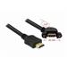 Delock kabel HDMI A samec > HDMI A samice přišroubovatelná 110° nahnutá 1 m