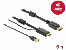 Delock Kabel HDMI na DisplayPort 4K 30 Hz 5 m