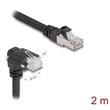 Delock Kabel kamery GigE se zástrčkou RJ45, pravoúhlý 90°, se šrouby, na zástrčku RJ45, Cat.6, S/FTP, 2 m, černý