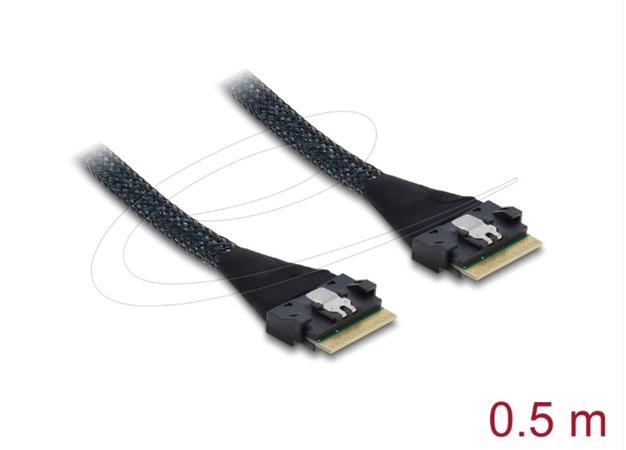 Delock Kabel PCIe 4.0 Slim SAS SFF-8654 8i na Slim SAS SFF-8654 8i, 0,5 m