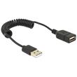 Delock kabel USB 2.0, prodlužovací, samec/samice, kroucený kabel