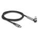 Delock Kabel USB 2.0 ze zástrčky USB Type-C™ na zástrčku, pravoúhlý, s funkcí stojanu, PD 3.0, 60 W, 1,5 m