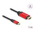 Delock Kabel USB Type-C™ na HDMI (DP Alt Mód) 8K 60 Hz s funkcí HDR 1 m červená