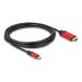 Delock Kabel USB Type-C™ na HDMI (DP Alt Mód) 8K 60 Hz s funkcí HDR 3 m červená