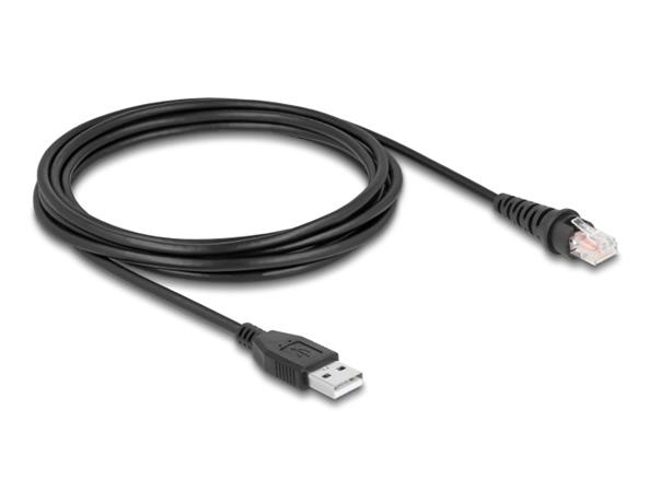 Delock Kabel z rozhraní RJ50 na USB 2.0 Typu-A ke čtečce čárových kódů, 3 m